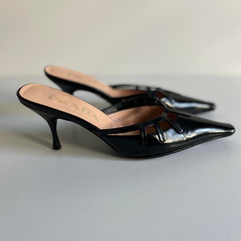 Vintage prada mule heels featuring - Picture 5 of 8
